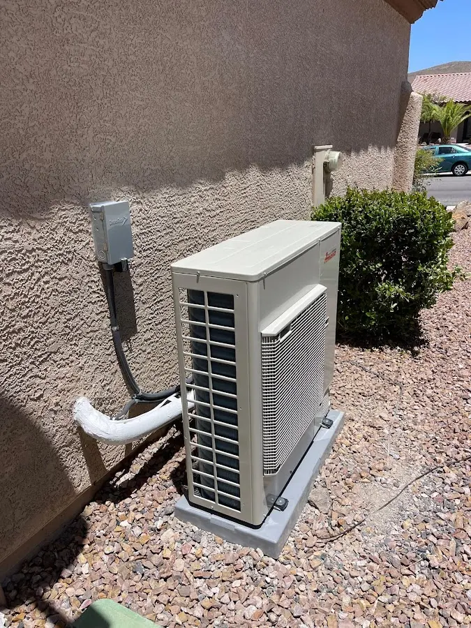Residential air conditioning condenser unit in Exeter